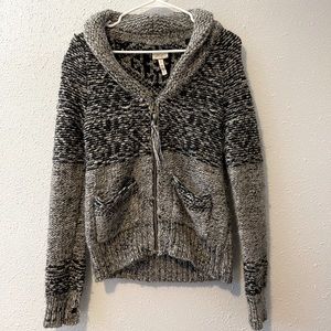 Wilfred Free XS grey knit zip up sweater.